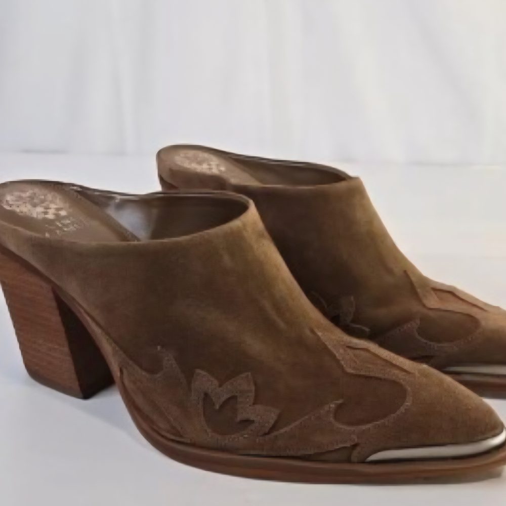 Vince Camuto Brown Suede Mules